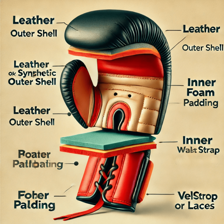 Image showing What Are Boxing Gloves Made Of with all the different layers showing