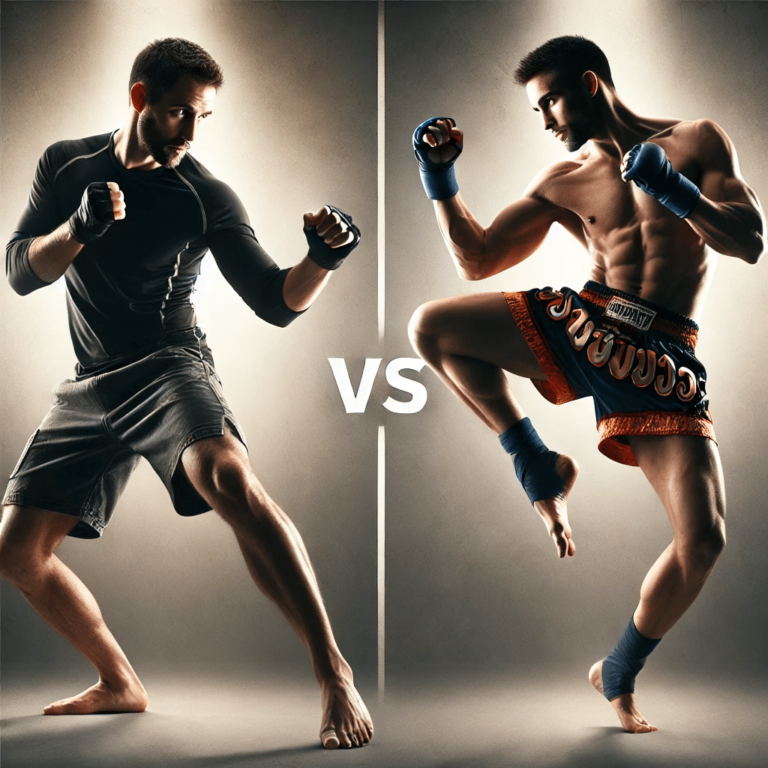 Image of Krav Maga fighter vs a Muay Thai fighter - who will win?