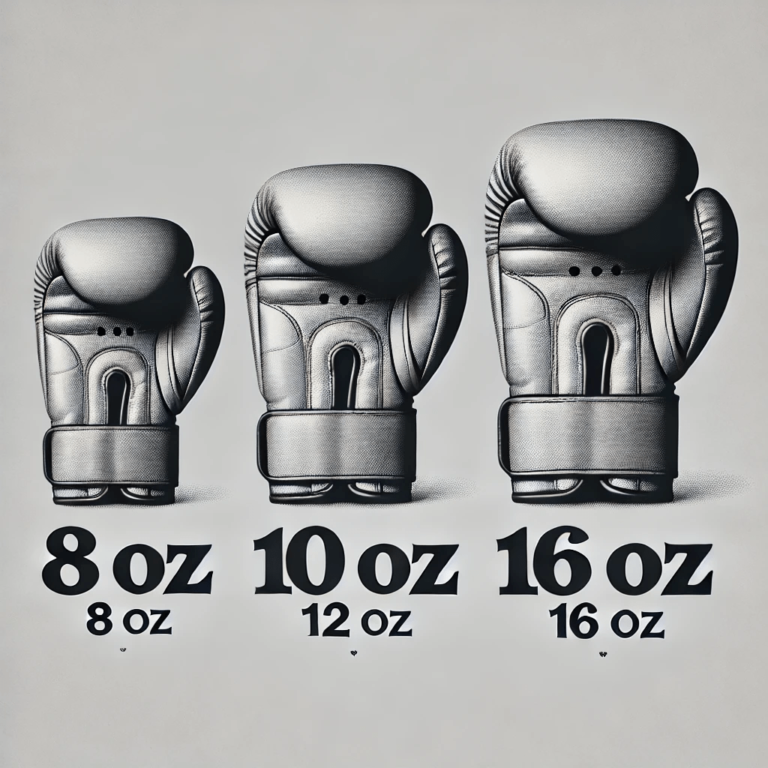 Boxing Glove Size & Weight Guide - Image of 3 different sizes boxing gloves