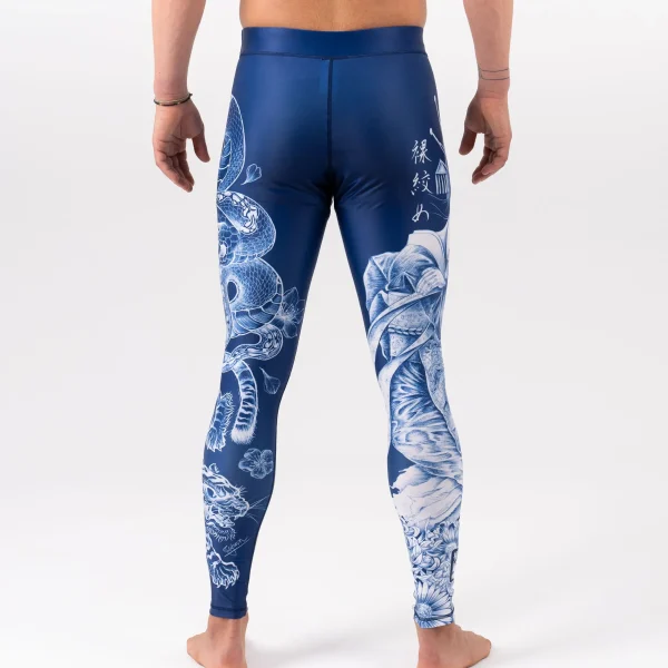 Close-up shot of Meerkatsu Heavenly Mata Leao Grappling Tights Spats