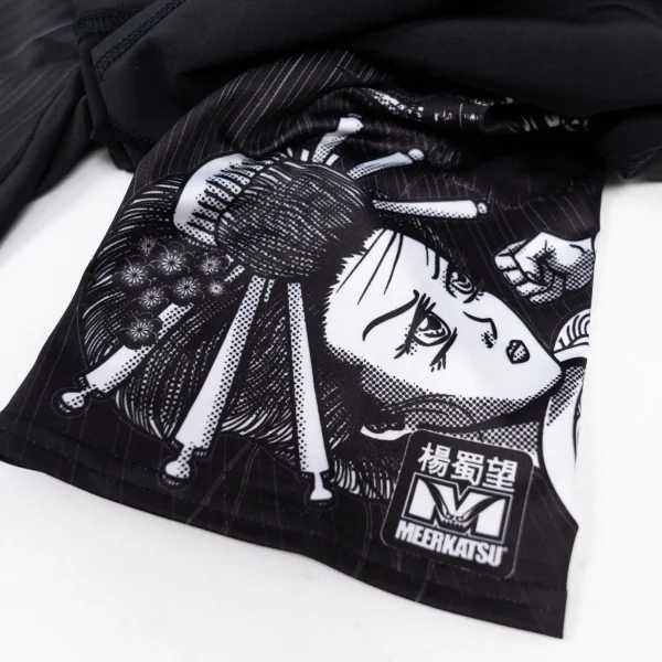 Meerkatsu Heavenly Triangle Combination Shorts Black 1 Action shot of Meerkatsu Heavenly Triangle Combination Shorts