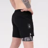 Meerkatsu Heavenly Triangle Combination Shorts Black 3 Meerkatsu Heavenly Triangle Combination Shorts on white background