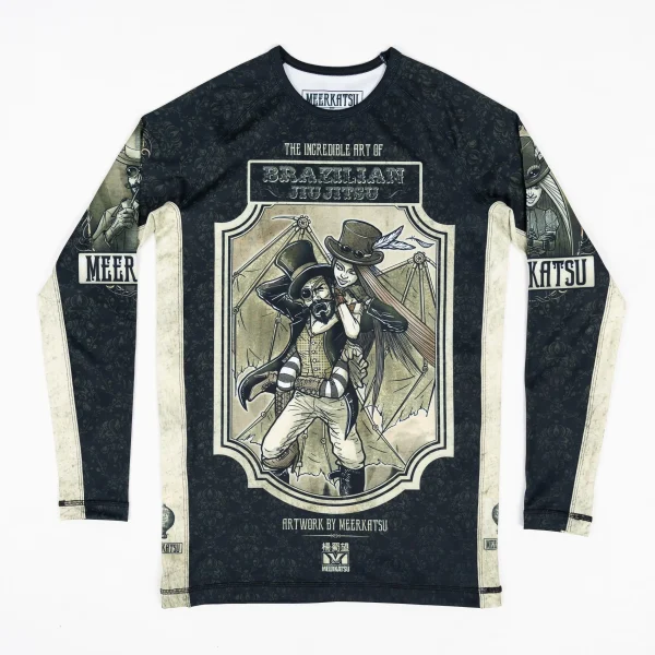Meerkatsu Steampunk Long Sleeve Rash Guard Black 5 Meerkatsu Steampunk Long Sleeve Rash Guard worn by an athlete