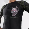 Long sleeve rashguard with Laughing Hannya design by Meerkatsu