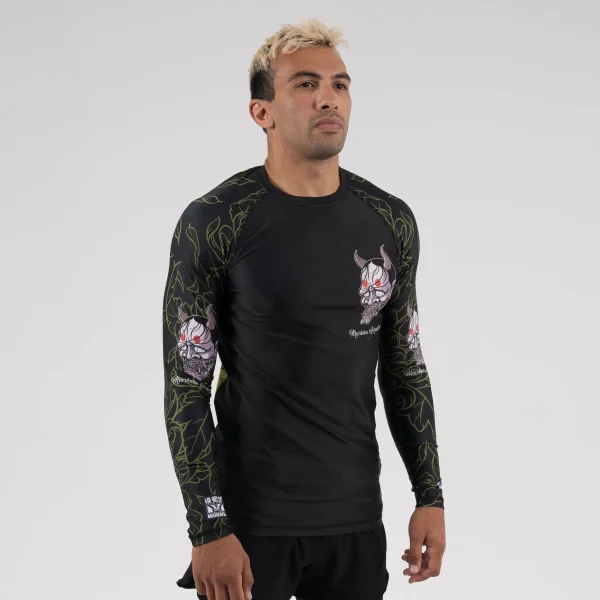 Meerkatsu's Laughing Hannya Long Sleeve Rashguard