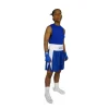 Rival Amateur Competition Trunks Blue 4 Athlete wearing Rival amateur competition trunks