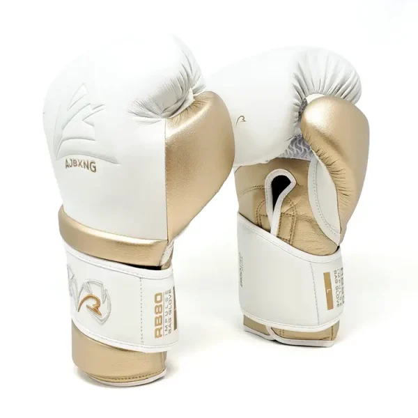 Rival Bag Gloves RB80 AJ Impulse - White in White — graphic close‑up