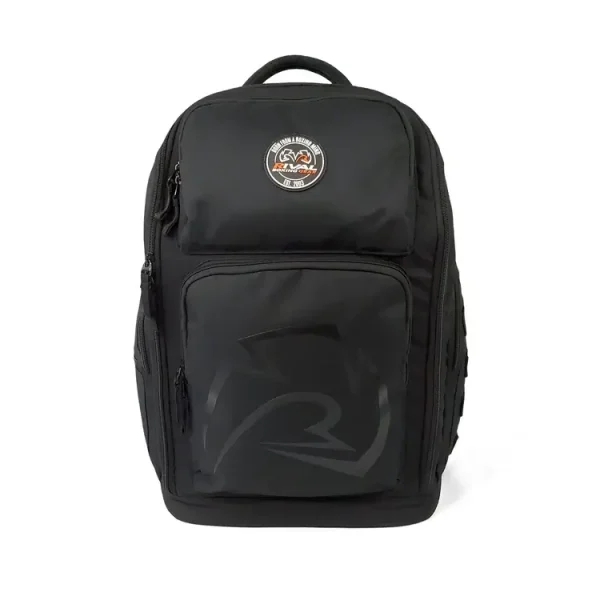 Rival Boxing Backpack - Black in Black — waistband detail