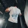 Close-up shot of Rival Faded Gloves Graphic Tee with Spandex