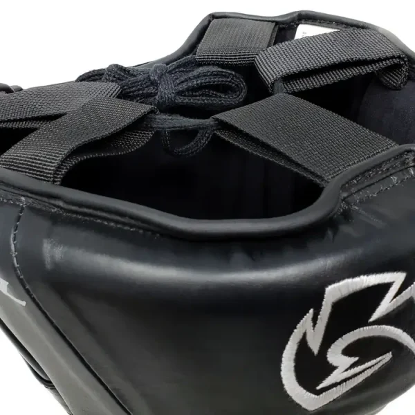 Rival Head Guard Rhg2 Hybrid Black 2 A Rival Head Guard RHG2 Hybrid on a white background.