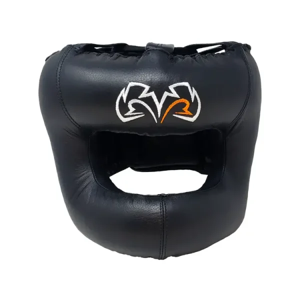 Rival RHGFS3 Face-Saver Head Guard in contrasting black and blue colors