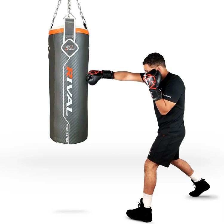 Rival Mark-I Heavy Boxing Bag Rival Mark-I Heavy Bag hanging in a boxing gym