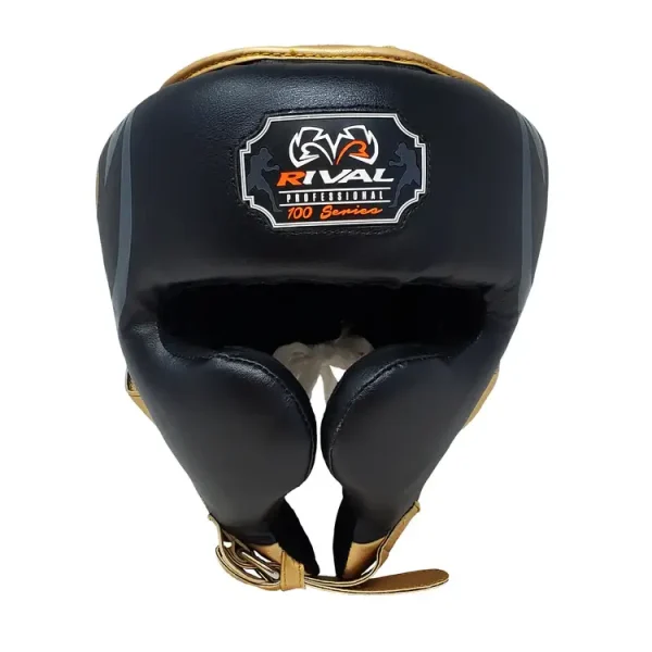 Rival Professional Head Guard RHG100 - Black/Gold in Black/Gold — studio shot