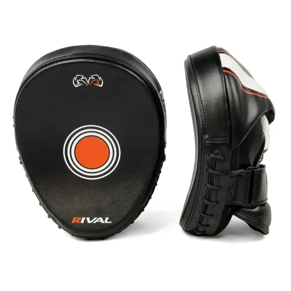 Rival RPM1 Ultra Punch Mitts on black background