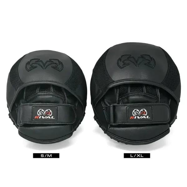 Rival Rpm11 Evolution Punch Mitts Black 4 Rival RPM11 Evolution Punch Mitts in black and yellow.