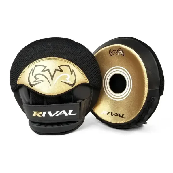Rival Rpm5 2 0 Parabolic Punch Mitts Black Gold 1 Pair of Rival RPM5 2.0 Parabolic Punch Mitts