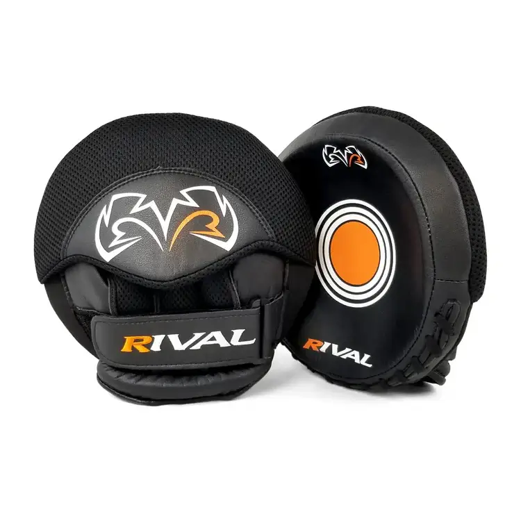 Rival RPM5 2.0 Parabolic Punch Mitts in a boxing training setup