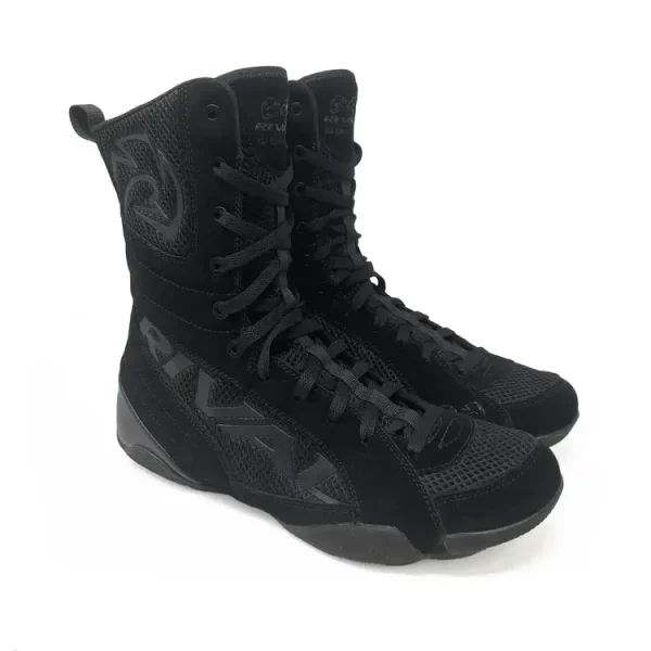 Red and black Rival RSX-Guerrero 03 High-Top Boxing Boots