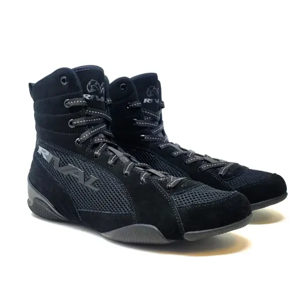 Rival Rsx Guerrero Deluxe Boxing Boots Black 2 High-quality Rival RSX-Guerrero Deluxe Boxing Boots on white background