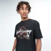 Rival Vintage Graphic Tee in Black with Spandex