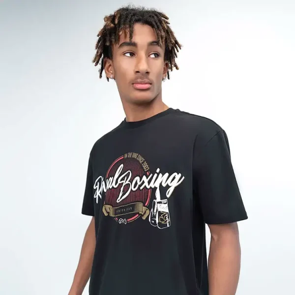 Rival Vintage Graphic Tee in Black with Spandex