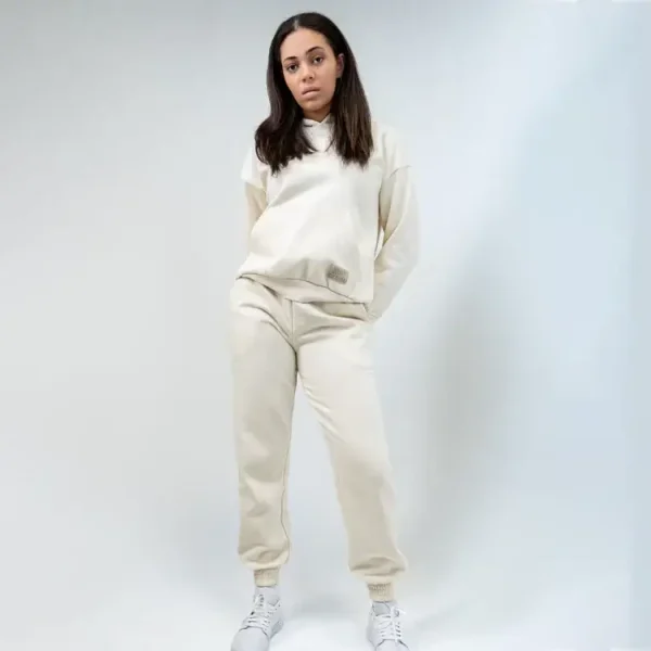 Rival Womens Heavyweight Fleece Joggers Off White 1 Rival Women's Heavyweight Fleece Joggers in lifestyle setting