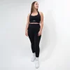 Rival Womens High Rise Leggings With Pockets Black 3 Woman wearing Rival Women's High-Rise Leggings with Pockets