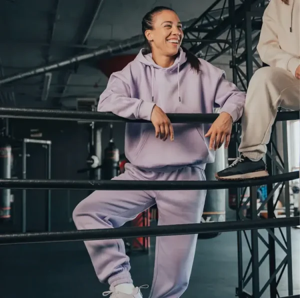 Rival Womens Oversized Heavyweight Fleece Hoodie Lavender 2 Rival Women's Oversized Heavyweight Fleece Hoodie in a neutral setting.