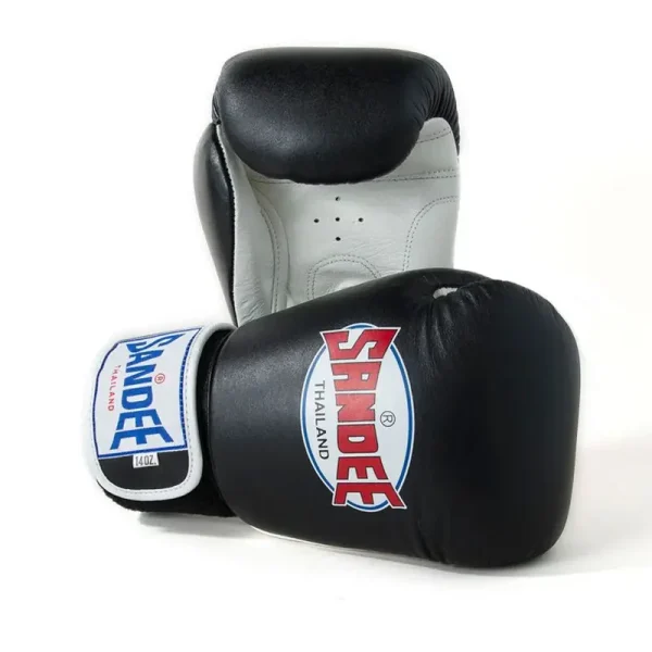 Sandee Boxing Gloves Authentic 2-Tone Velcro in action