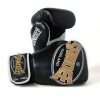 Sandee Cool Tec Boxing Gloves 3 Tone Velcro Black Gold White 3 Sandee Cool-Tec Boxing Gloves 3-Tone Velcro - Black/Gold/White in Black/Gold/White — back view