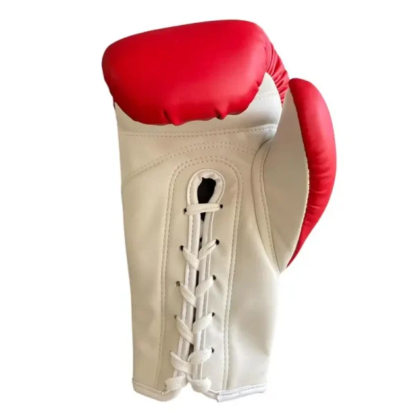 Sandee Junior Authentic Lace Up Pro Fight Boxing Gloves on neutral background