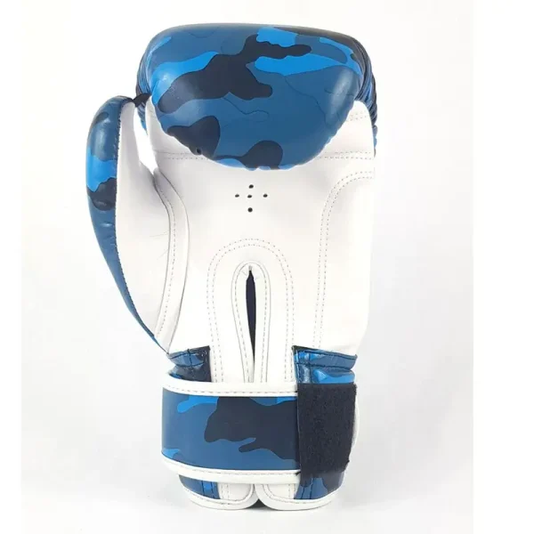 Sandee Kids Boxing Gloves Camo Velcro Blue 2 Kids boxing gloves in camouflage design by Sandee