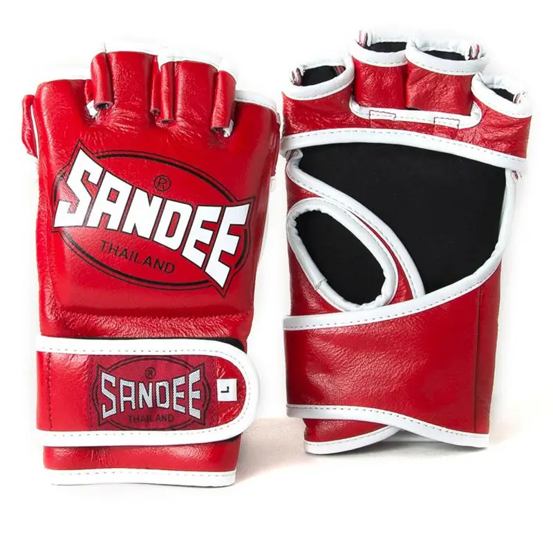 Sandee MMA fight gloves in striking red and black color