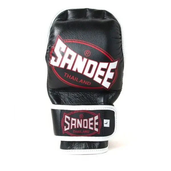 Sandee Mma Sparring Gloves Black White 1 Sandee MMA Sparring Gloves on white background