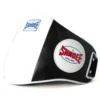 Close up view of Sandee Velcro Leather Belly Pad in black