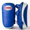 Pair of Sandee Curved Thai Kick Pads in action