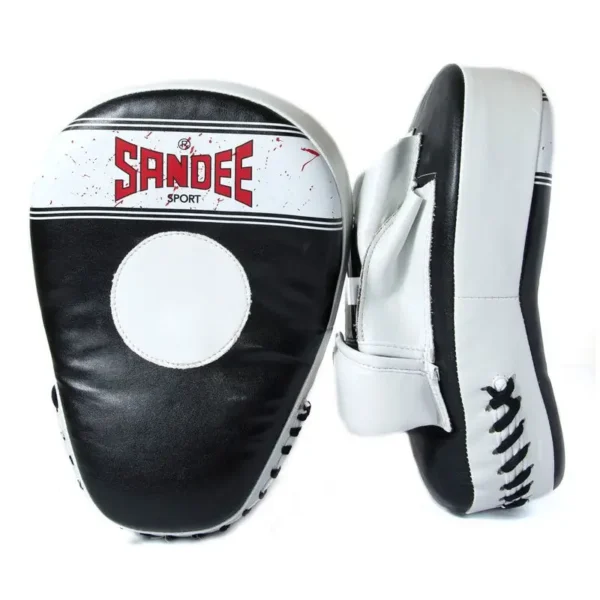 Sandee Sport Curved Focus Mitts on Display Sandee Sport Curved Focus Mitts demonstrating in action