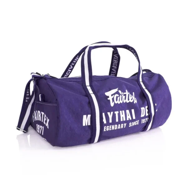 Close-up view of a Fairtex Retro Style Barrel Bag Holdall Bag9