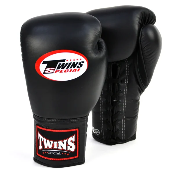 Twins Special Lace-Up Boxing Gloves BGLL1 in red color