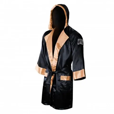 Cleto Reyes boxing robe with a hood in satin.