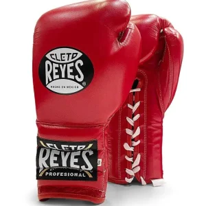 Cleto Reyes Lace Up Sparring Gloves in vivid red color