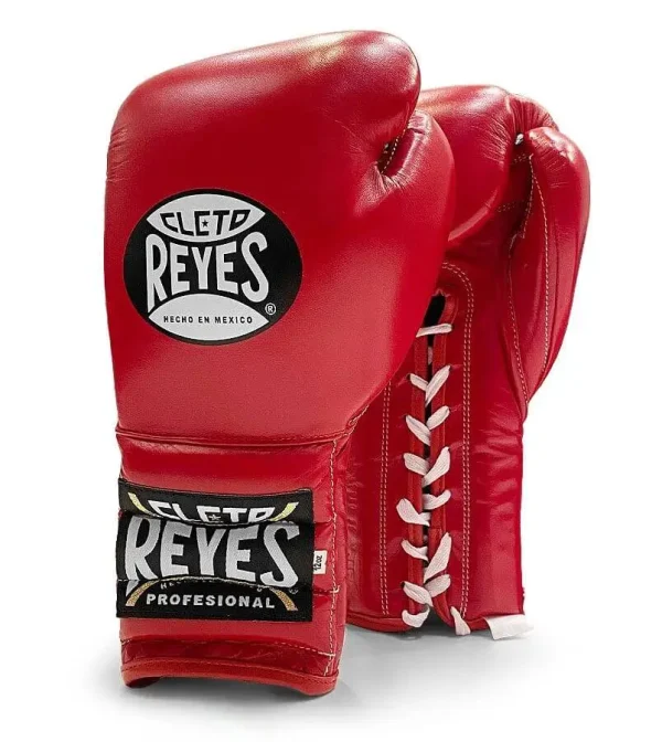 Cleto Reyes Lace Up Sparring Gloves in vivid red color