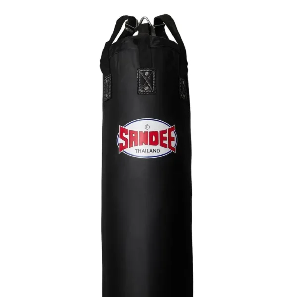Sandee Banana Bag Black 1 Yellow Sandee Banana Bag hanging in a boxing gym