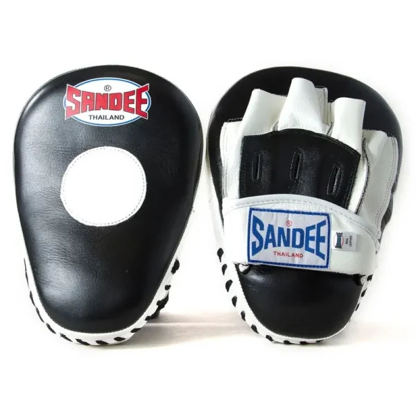 Sandee Curved Focus Mitts Black White 1 Pair of Sandee Curved Focus Mitts