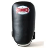 Sandee Curved Thai Kick Pads Black White 4 Sandee Curved Thai Kick Pads in a martial arts training setting