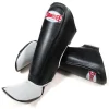 Sandee Kids Authentic Boot Shinguards Black White 3 Kid wearing Sandee Kids Authentic Boot Shinguards