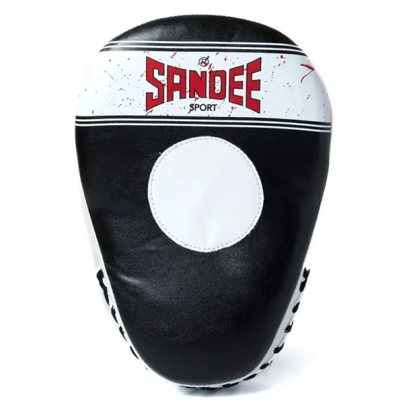 Sandee Sport Curved Focus Mitts Black White 1 Sandee Sport Curved Focus Mitts in red and black color