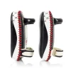 Fairtex KPLC1 Small Curved Kick Pads - Black in Black — front view