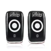 Fairtex KPLC1 Small Curved Kick Pads - Black in Black — front angle