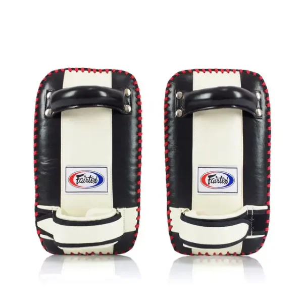 Fairtex KPLC1 Small Curved Kick Pads - Black in Black — side profile